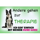 Schild Spruch "Andere gehen zur Therapie, ich geh...