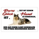 Schild Spruch "Pures Glück, Zeit mit seinem...