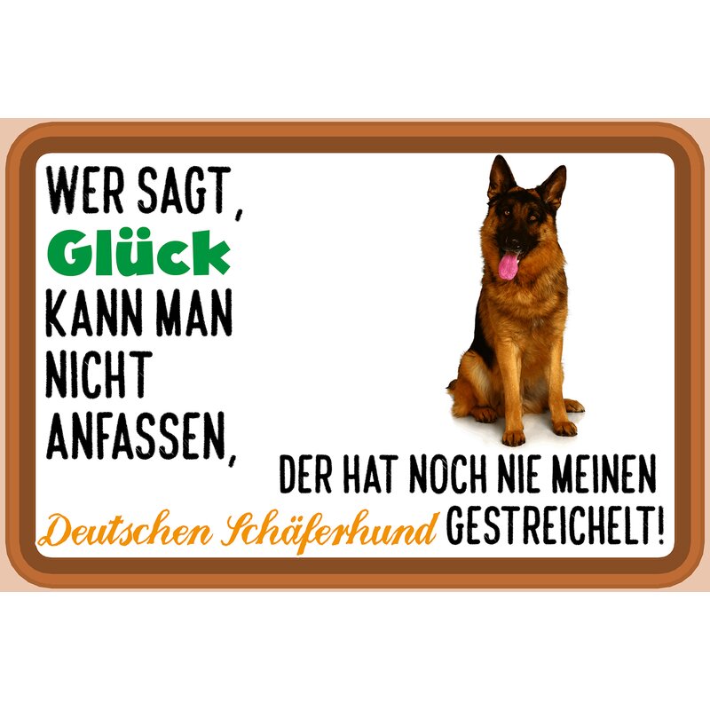 Schild Spruch Wer Sagt Gluck Kann Man Nicht Anfassen Deutscher Schaf 7 99
