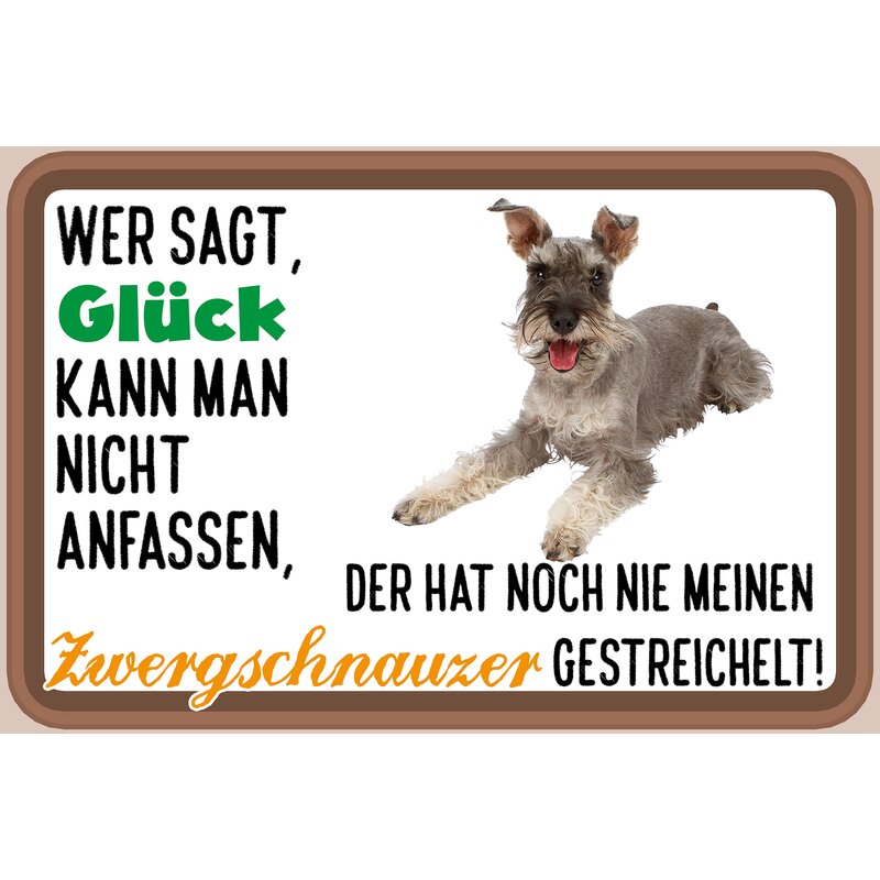 Turnbeutel Mit Hundemotiv & Spruch – 'Wer Sagt Glück Kann Man Nicht Anfassen?' | Ca. 37x46 Cm, Baumwolle, Als Rucksack Oder Tasche Tragbar