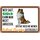 Schild Spruch "Wer sagt Glück kann man nicht anfassen Shetland Sheepdog" 30 x 20 cm Blechschild