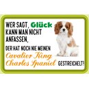 Schild Spruch "Wer sagt Glück kann man nicht...