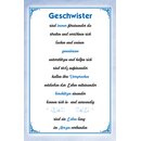 Schild Spruch "Geschwister sind immer...