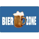 Schild Spruch "Bierzone" 30 x 20 cm Blechschild