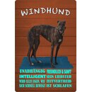 Schild Spruch "Hund Windhund Unabhängig...