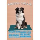 Schild Spruch "Hund Border Collie Beschützend...