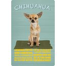 Schild Spruch "Hund Chihuahua Lebenslustig...