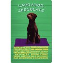 Schild Spruch "Hund Labrador Chocolate Freundlich...