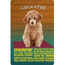 Schild Spruch "Hund Cockapoo Extrovertiert Kleiner...