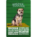 Schild Spruch "Hund Border Terrier Waschsam...