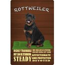 Schild Spruch "Hund Rottweiler High trainable...