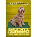 Schild Spruch "Hund Labradoodle Joyful Smart"...