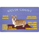 Schild Spruch "Hund Welsh Corgi Bold Playful"...