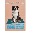 Schild Spruch "Hund Border Collie Protective...