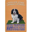 Schild Spruch "Hund Cavalier King Charles Spaniel...