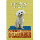 Schild Spruch "Hund Bichon Frise Cheerful...