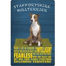 Schild Spruch "Hund Staffordshire Bullterrier...