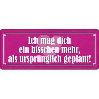 Schild Spruch "Ich mag dich bisschen mehr" 27 x 10 cm Blechschild