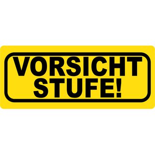 Hinweisschild "Vorsicht Stufe" 27 x 10 cm Blechschild
