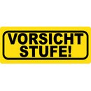 Hinweisschild "Vorsicht Stufe" 27 x 10 cm...