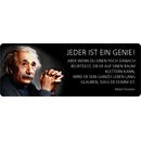 Schild Spruch "Jeder ein Genie, Einstein" 27 x...