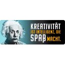 Schild Spruch "Kreativität ist Intelligenz die...