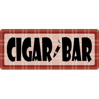 Schild Spruch "Cigar Bar, Barschild" 27 x 10 cm Blechschild