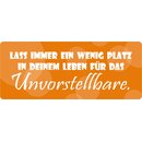 Schild Spruch "Lass immer ein wenig Platz" 27 x...