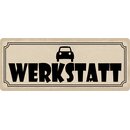 Hinweisschild "Werkstatt Auto" 27 x 10 cm...