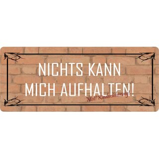 Schild Spruch "Nichts kann mich aufhalten" 27 x 10 cm Blechschild