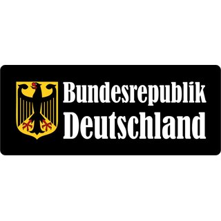 Schild Spruch "Bundesrepublik Deutschland" 27 x 10 cm Blechschild