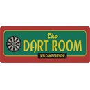 Schild Spruch "The Dart Room" 27 x 10 cm...