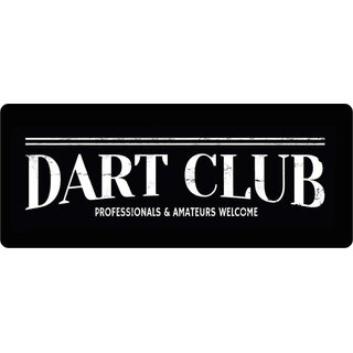 Schild Spruch "Dart Club" 27 x 10 cm Blechschild