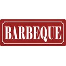 Schild Spruch "Barbeque" 27 x 10 cm Blechschild