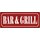 Schild Spruch "Bar und Grill" 27 x 10 cm Blechschild