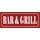 Schild Spruch "Bar und Grill" 27 x 10 cm Blechschild