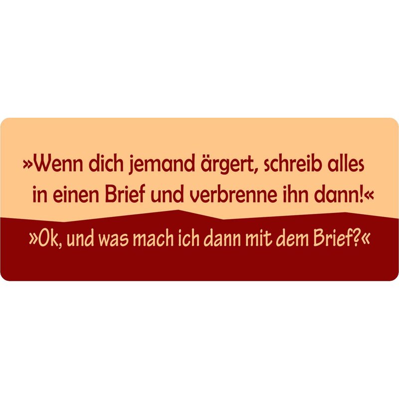 Schild Spruch "Arbeit kann warten, Leben nicht" 27 x 10 cm, 9,49