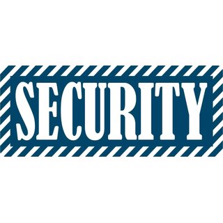 Schild Spruch "Security" 27 x 10 cm Blechschild