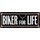 Schild Spruch "Biker for life" 27 x 10 cm Blechschild