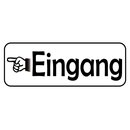 Hinweisschild "Eingang (links)" 27 x 10 cm...