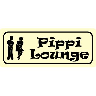 Hinweisschild "Pipi Lounge" 27 x 10 cm Blechschild