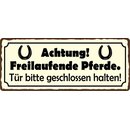 Hinweisschild "Achtung freilaufende Pferde" 27...