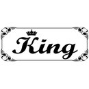 Schild Spruch "King" 27 x 10 cm Blechschild