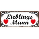 Schild Spruch "Lieblings Mann" 27 x 10 cm...