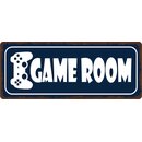 Schild Spruch "Game Room" 27 x 10 cm Blechschild