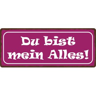 Schild Spruch "Du bist mein Alles!" 27 x 10 cm Blechschild