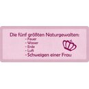 Schild Spruch "Die fünf größten...