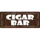 Schild Spruch "Cigar Bar" 27 x 10 cm Blechschild