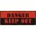 Schild Spruch "Danger Keep out" 27 x 10 cm Blechschild
