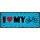 Schild Spruch "I Love my Fahrrad" 27 x 10 cm Blechschild